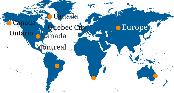    Europe  Canada Montreal      Canada Ontario  Canada  Quebec City